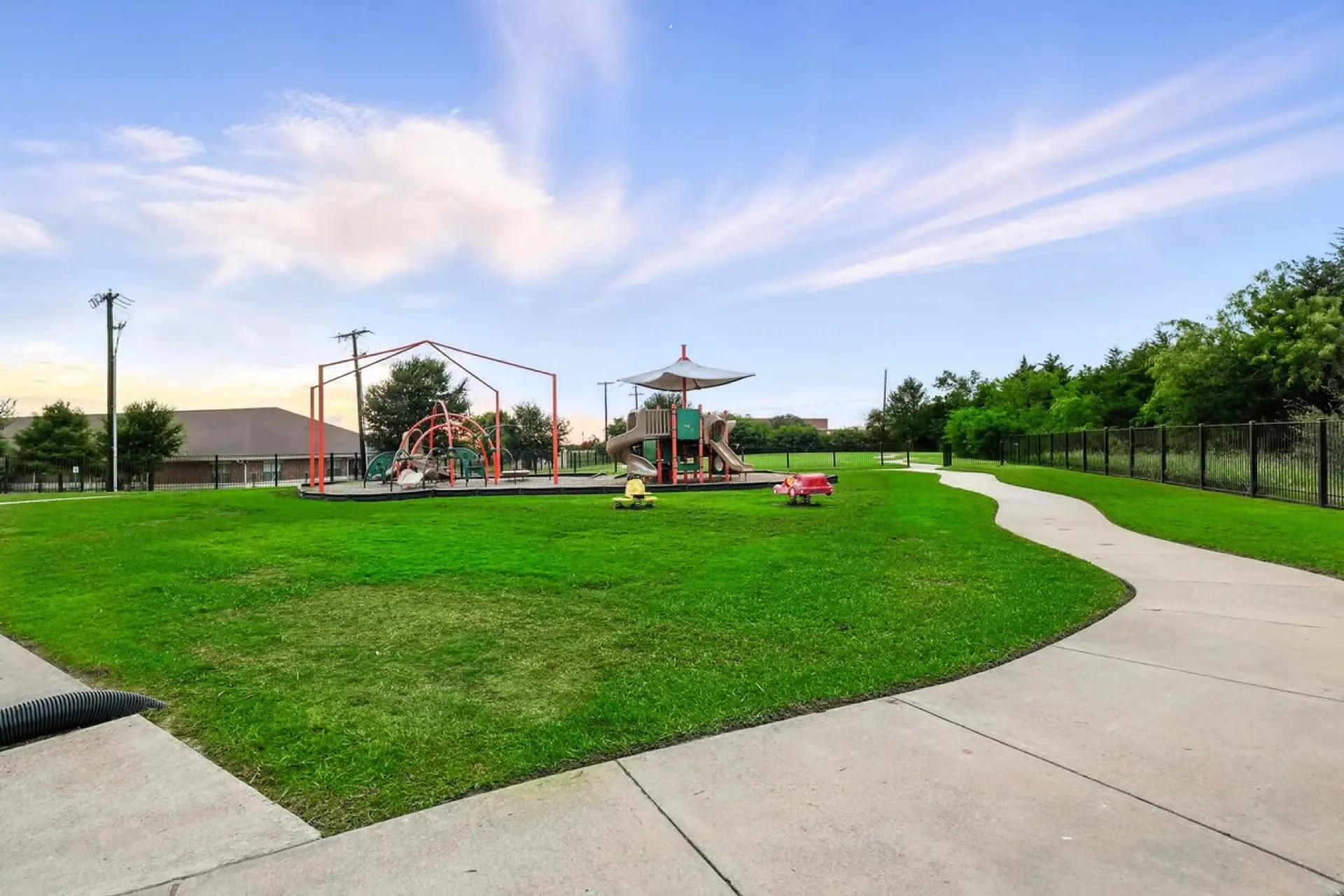 Playground at golden hour